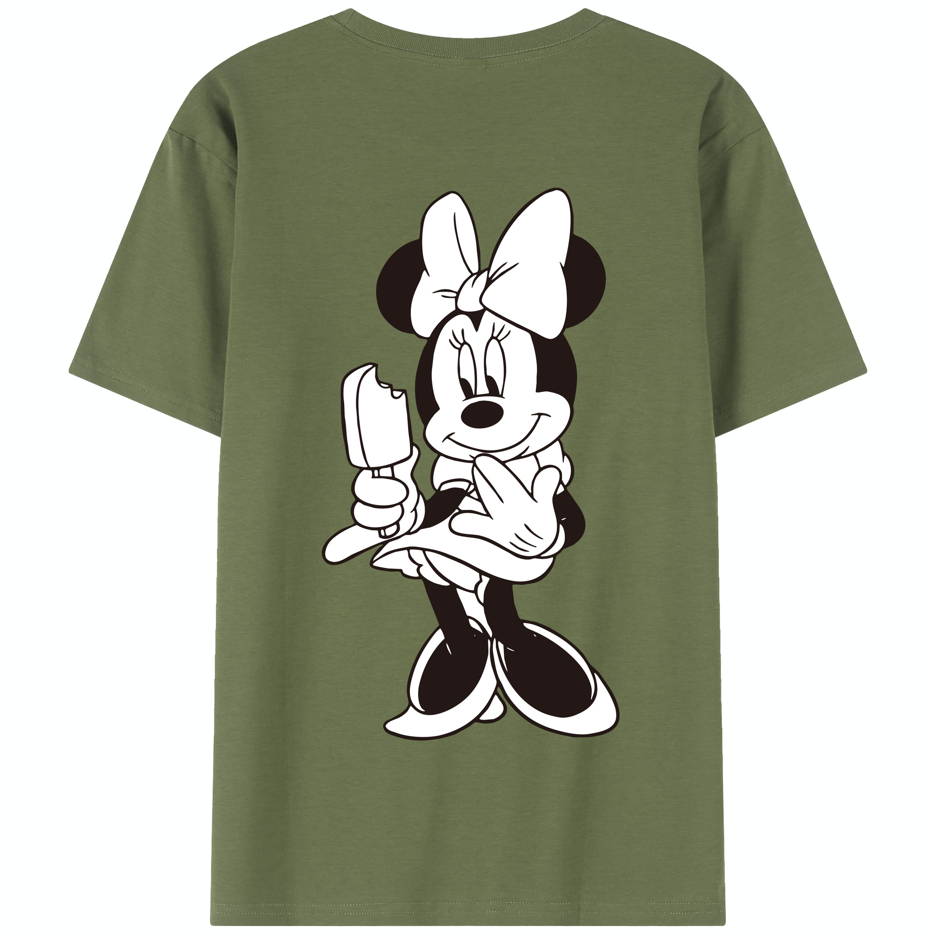 （画像用） ミッキーマウス Mickey Mouse 綿100％半袖Tシャツ（背面プリント）